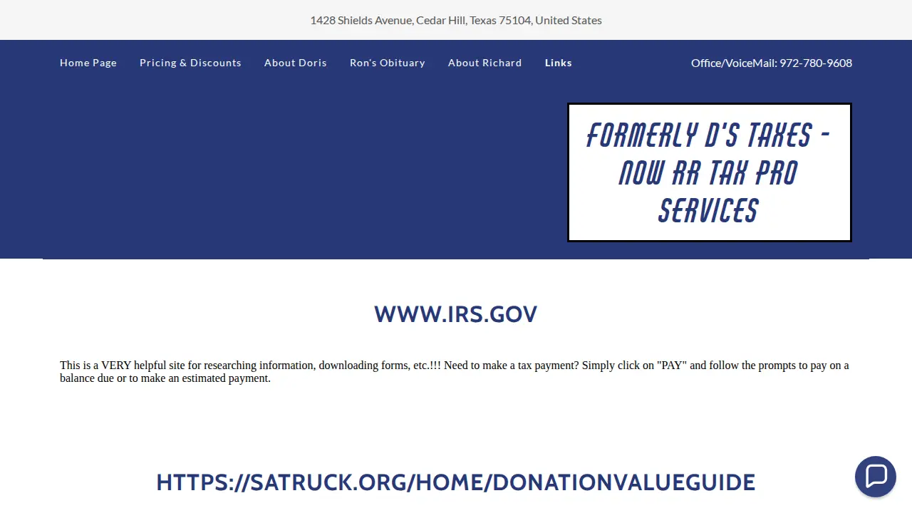 D'S TAXES & BOOKKEEPING page