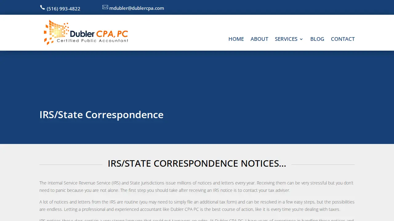 Dubler CPA PC page