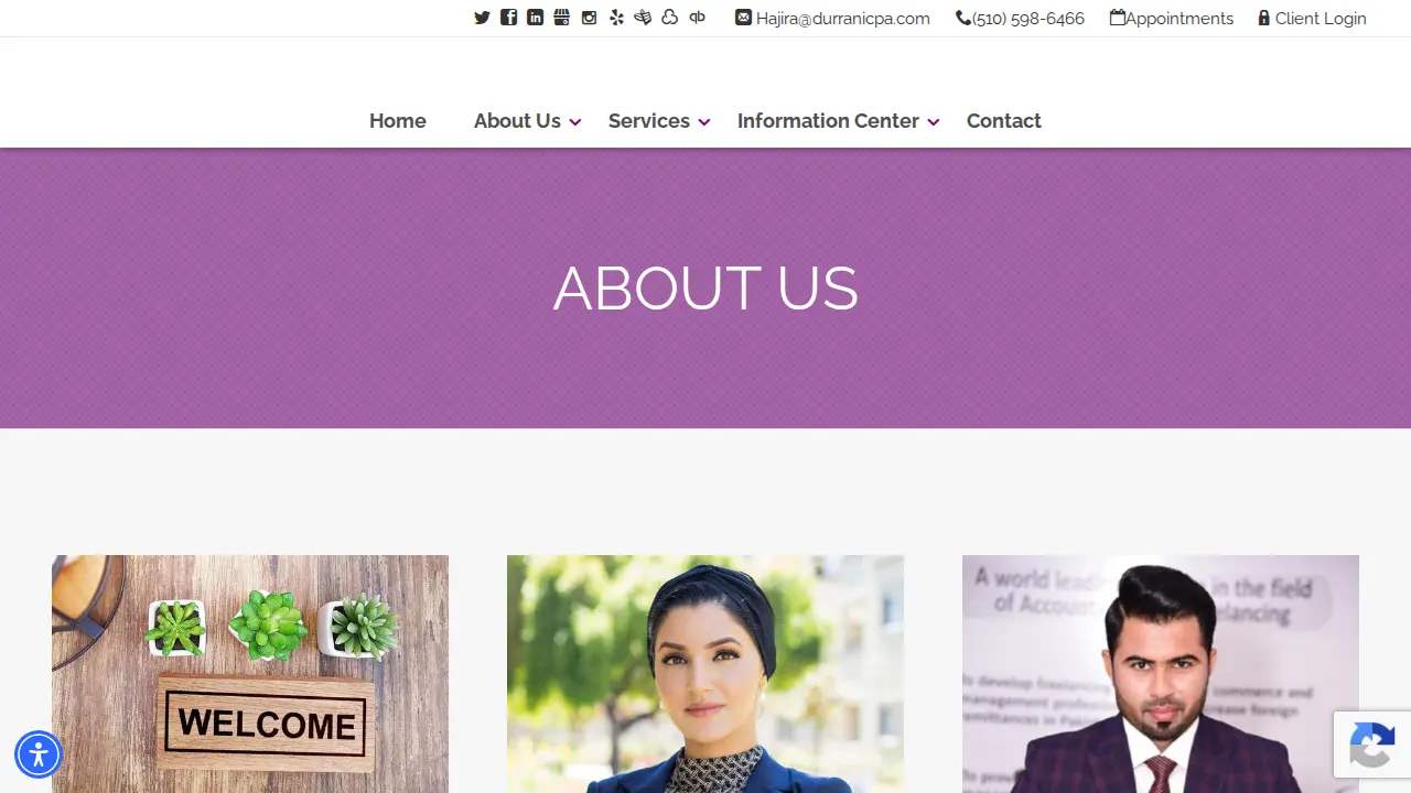 Durrani CPA Services page
