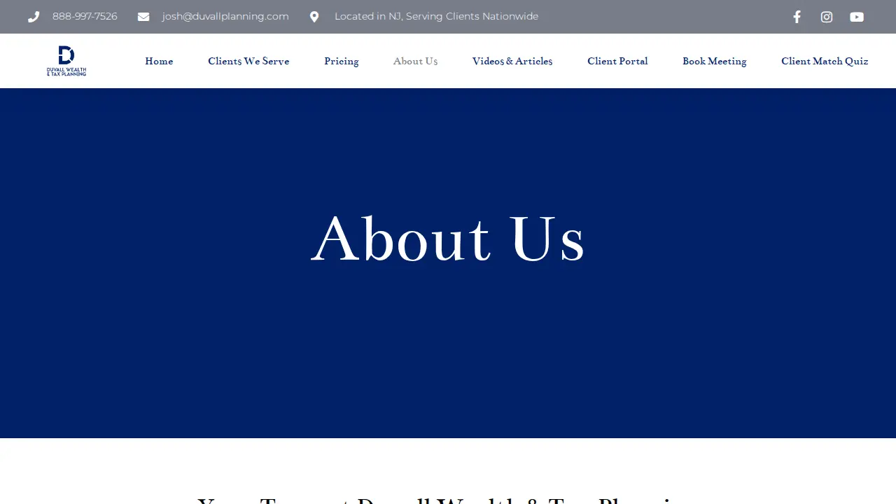 Duvall Wealth & Tax Planning page