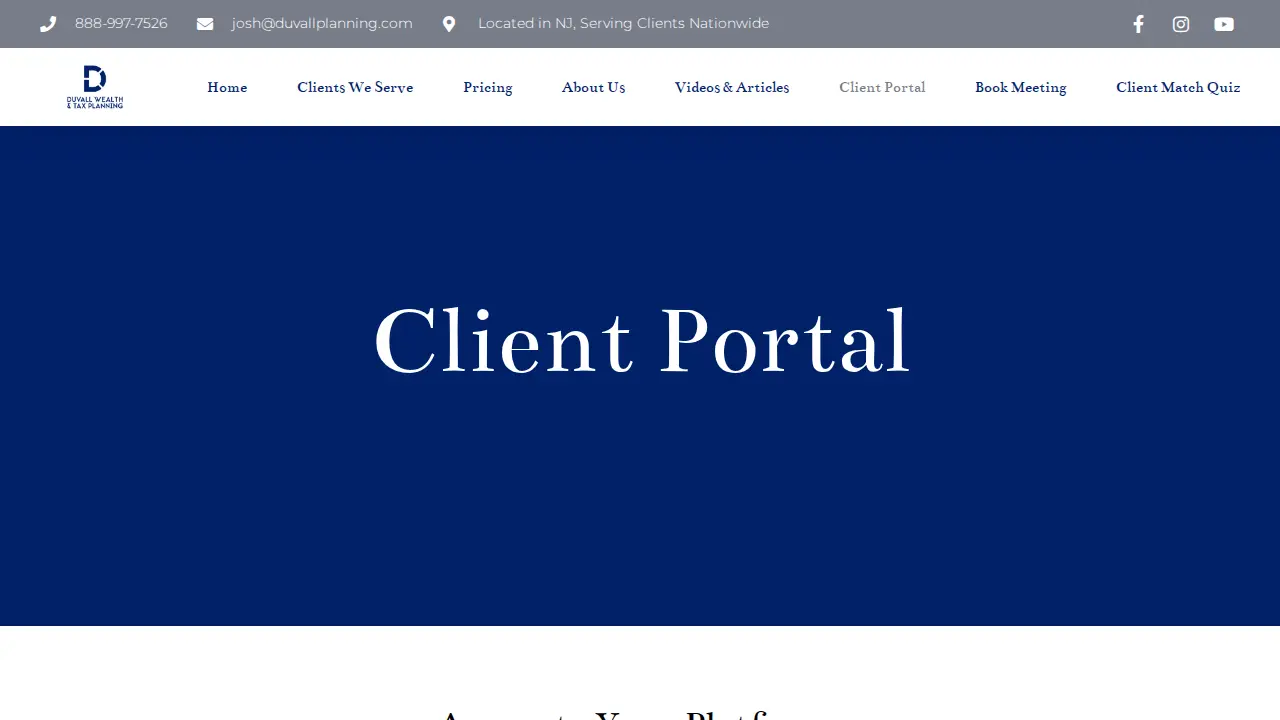 Duvall Wealth & Tax Planning page