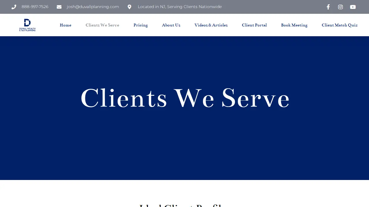 Duvall Wealth & Tax Planning page
