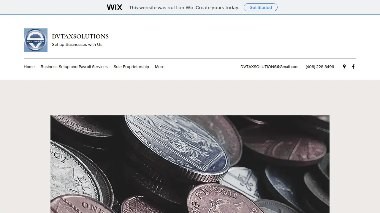 DVTAXSOLUTIONS page