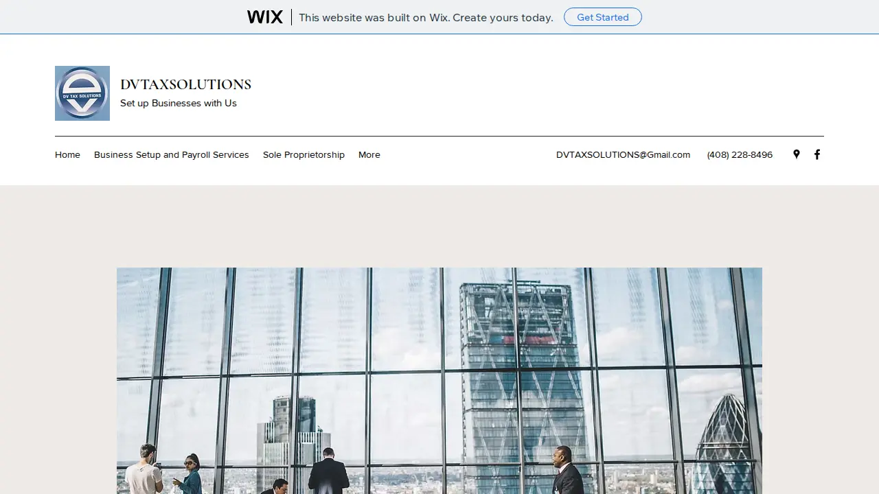 DVTAXSOLUTIONS page