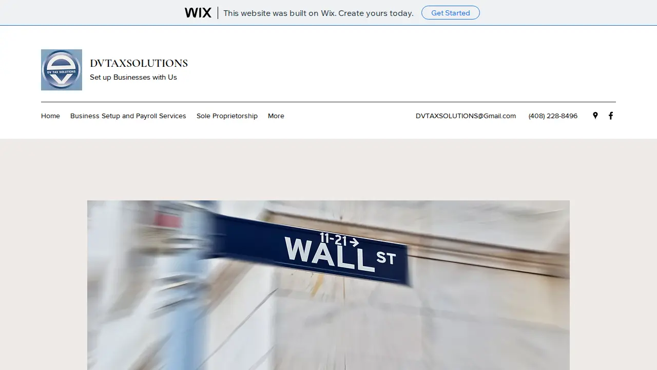 DVTAXSOLUTIONS page