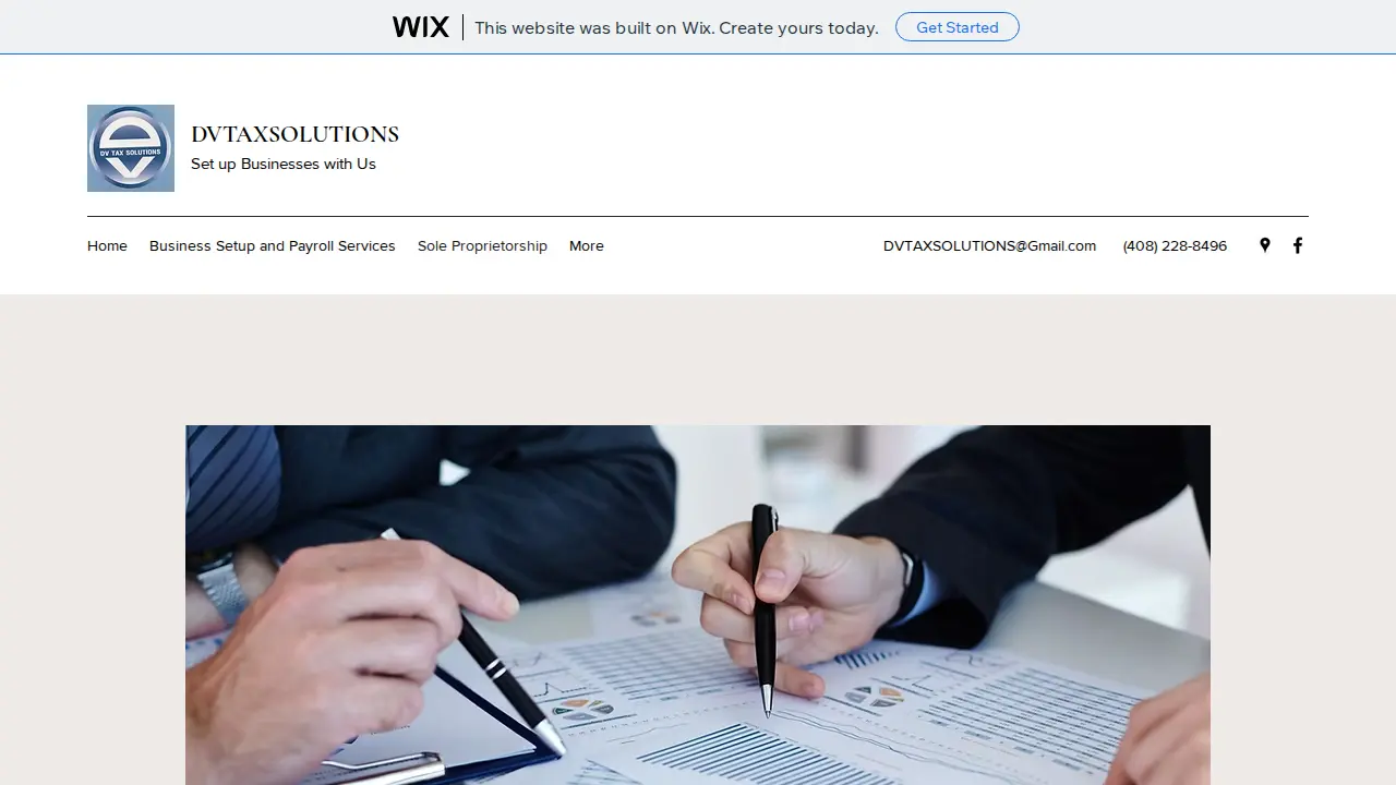 DVTAXSOLUTIONS page