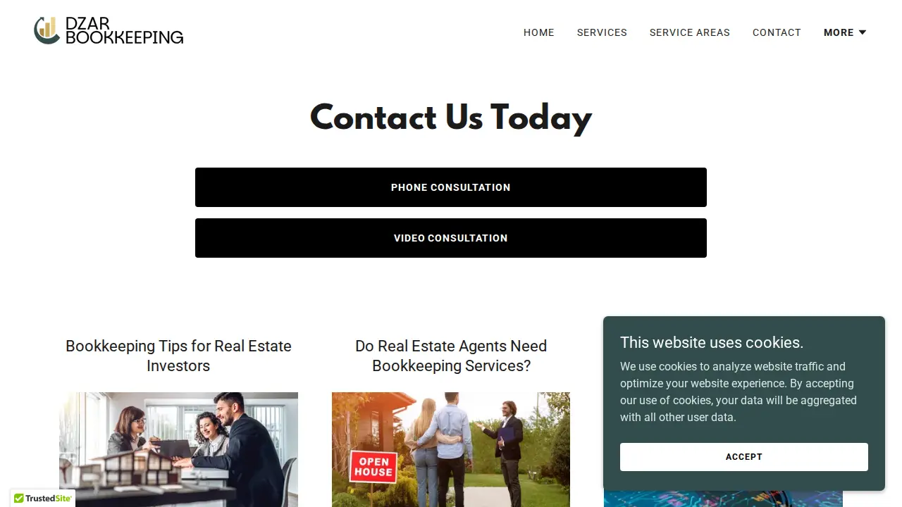 DZAR Bookkeeping page