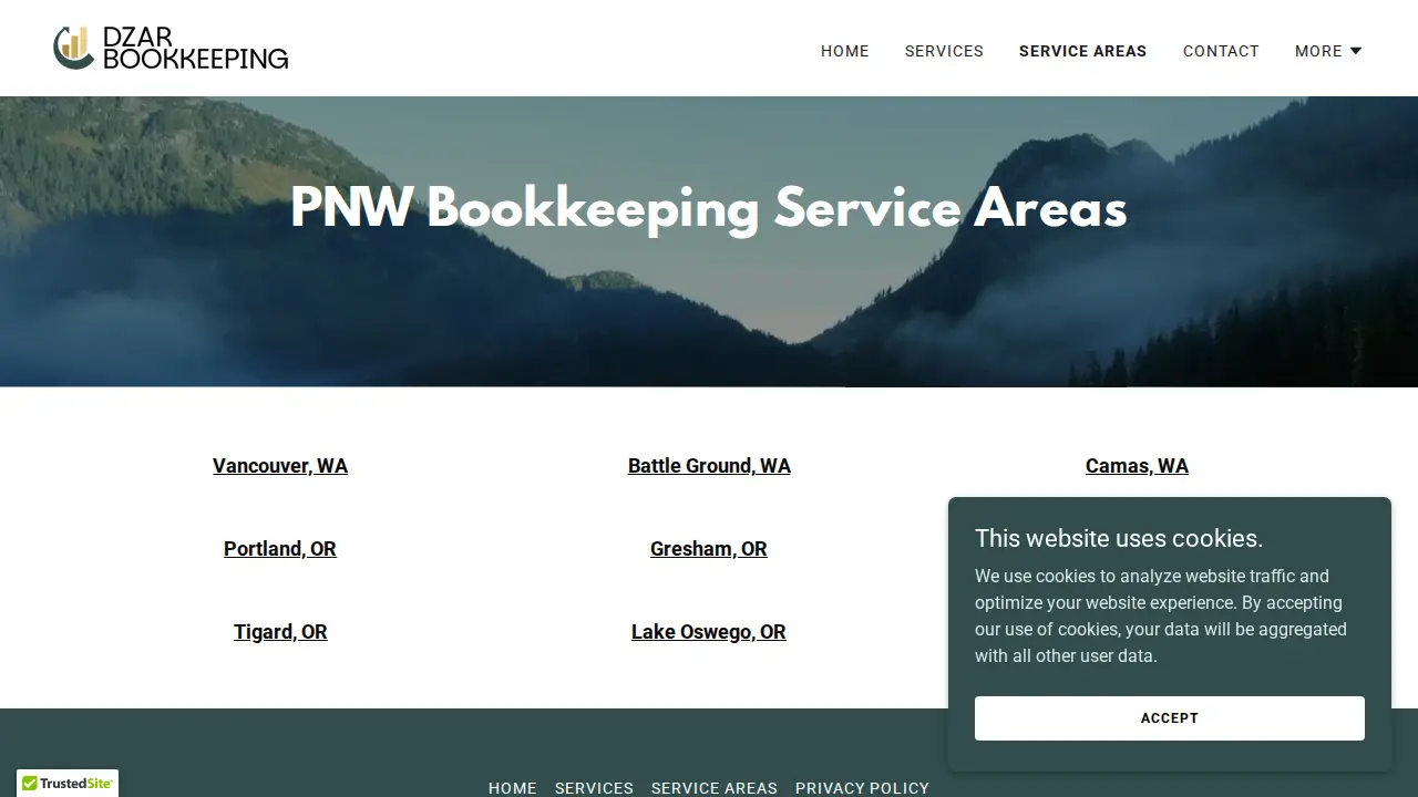 DZAR Bookkeeping page