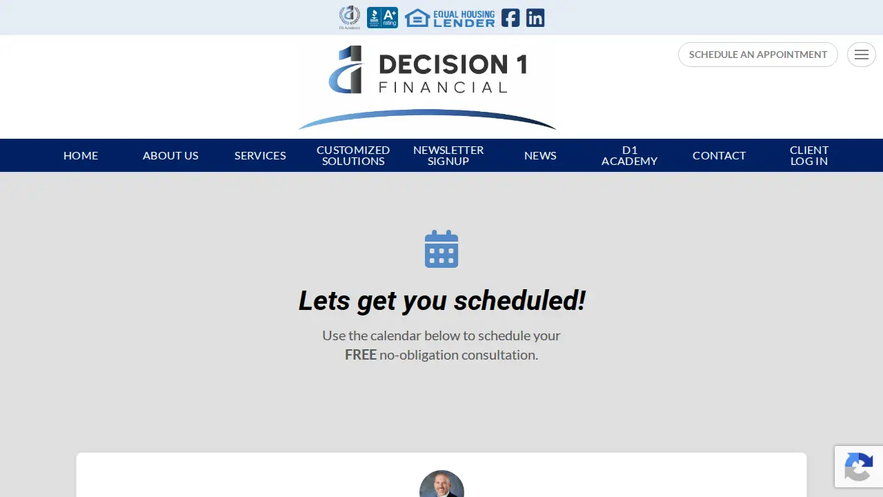 Decision 1 Financial page