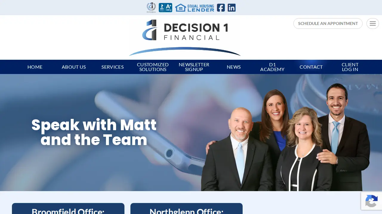 Decision 1 Financial page