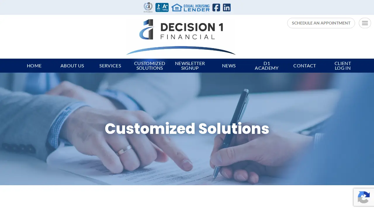 Decision 1 Financial page