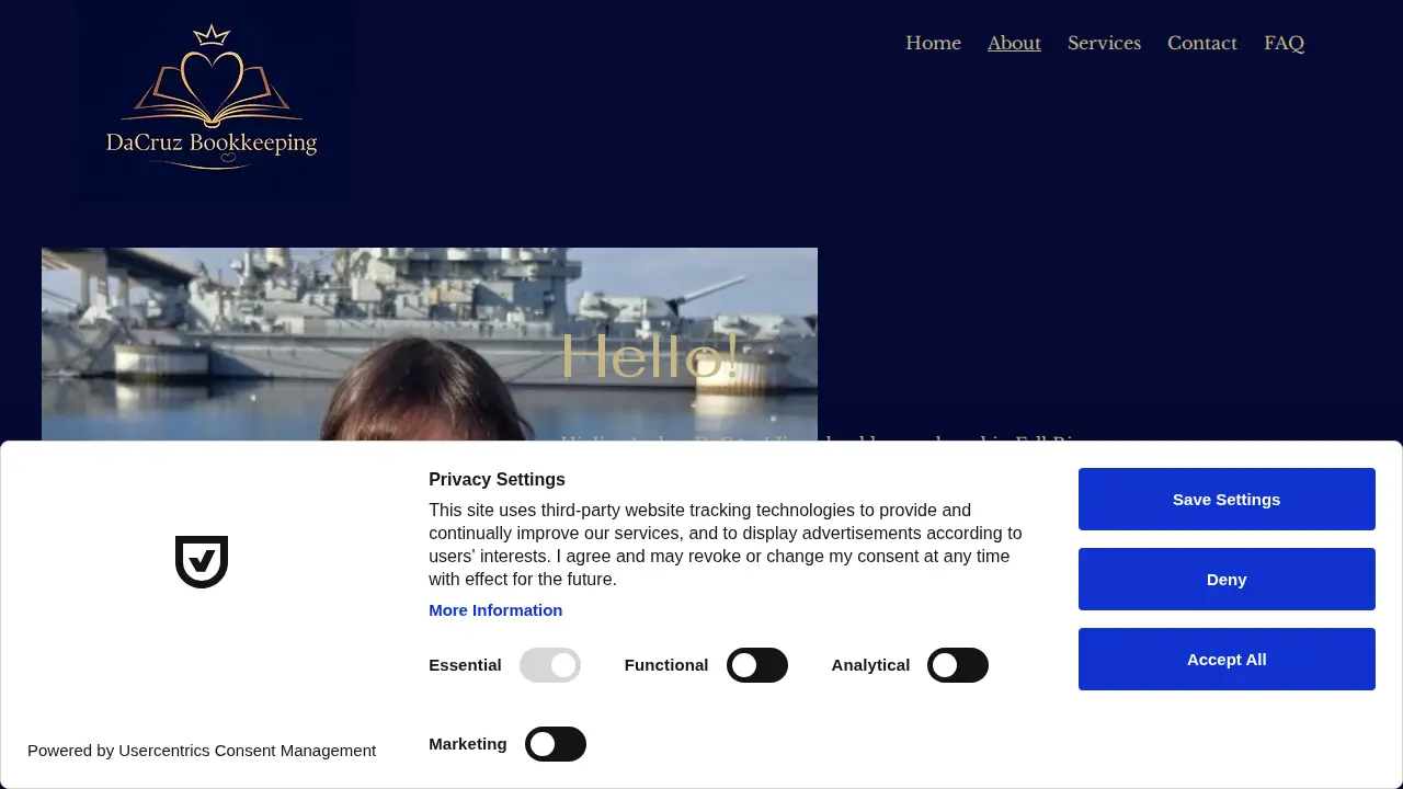 DaCruz Bookkeeping page