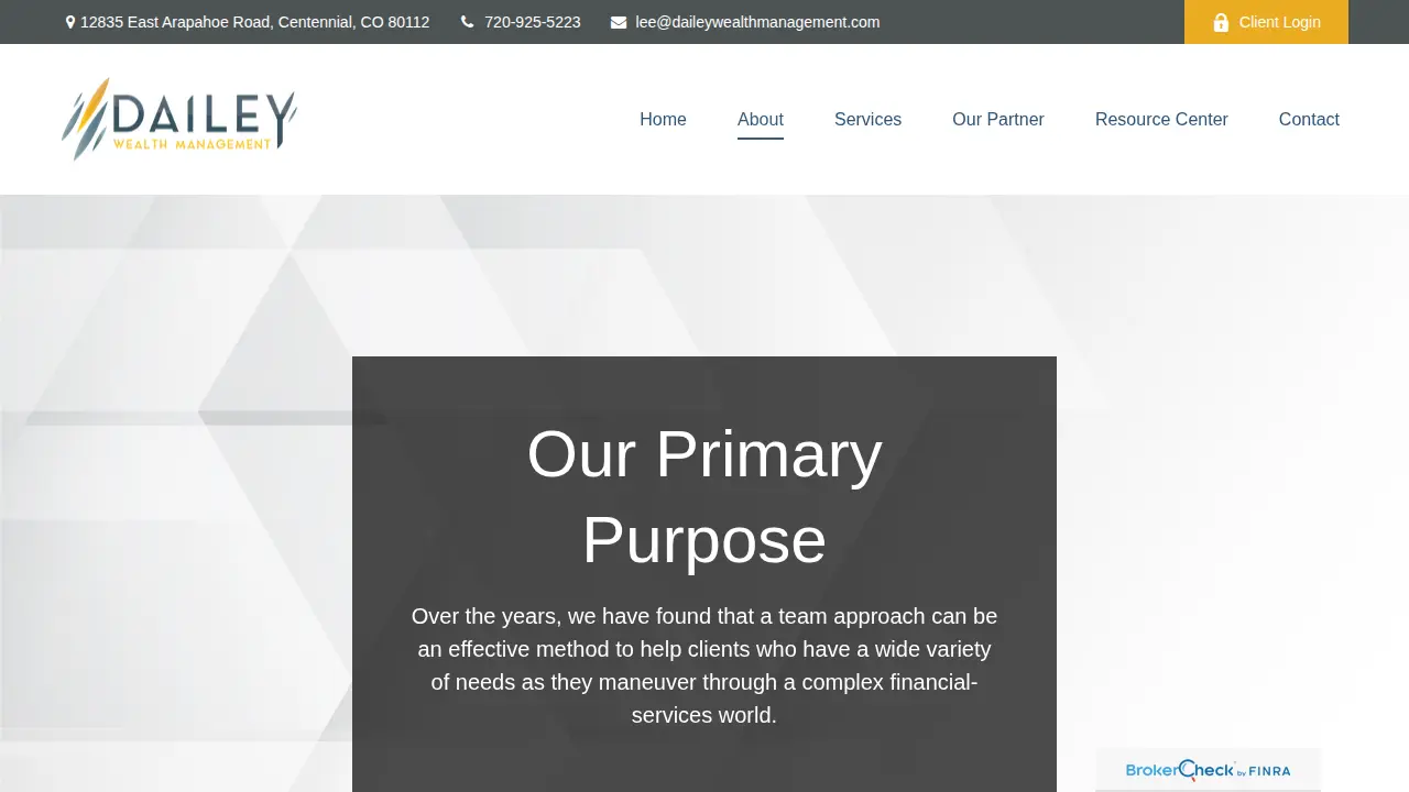 Dailey Wealth Management page