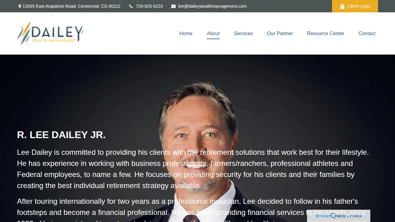 Dailey Wealth Management page