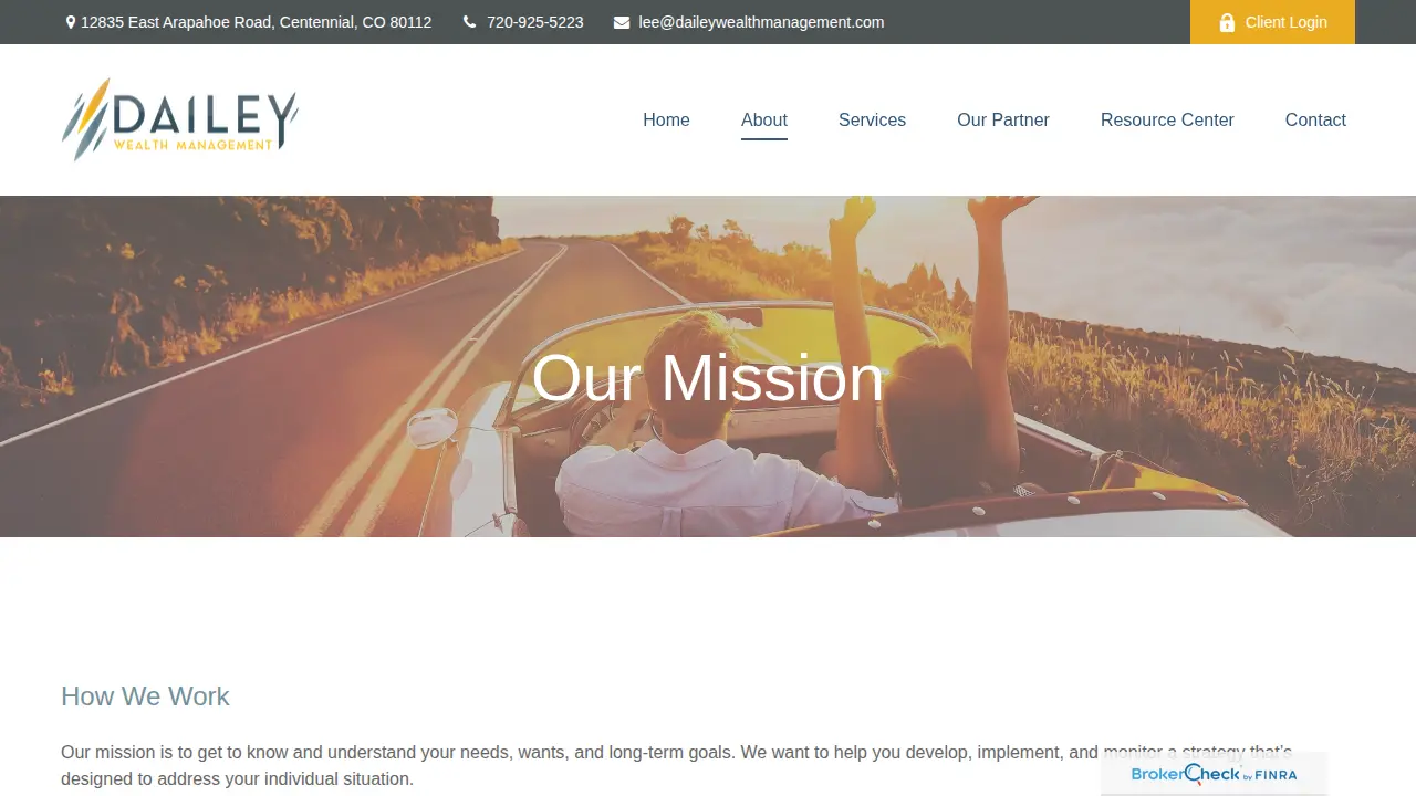 Dailey Wealth Management page