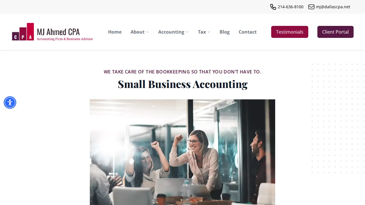 MJ Ahmed CPA page