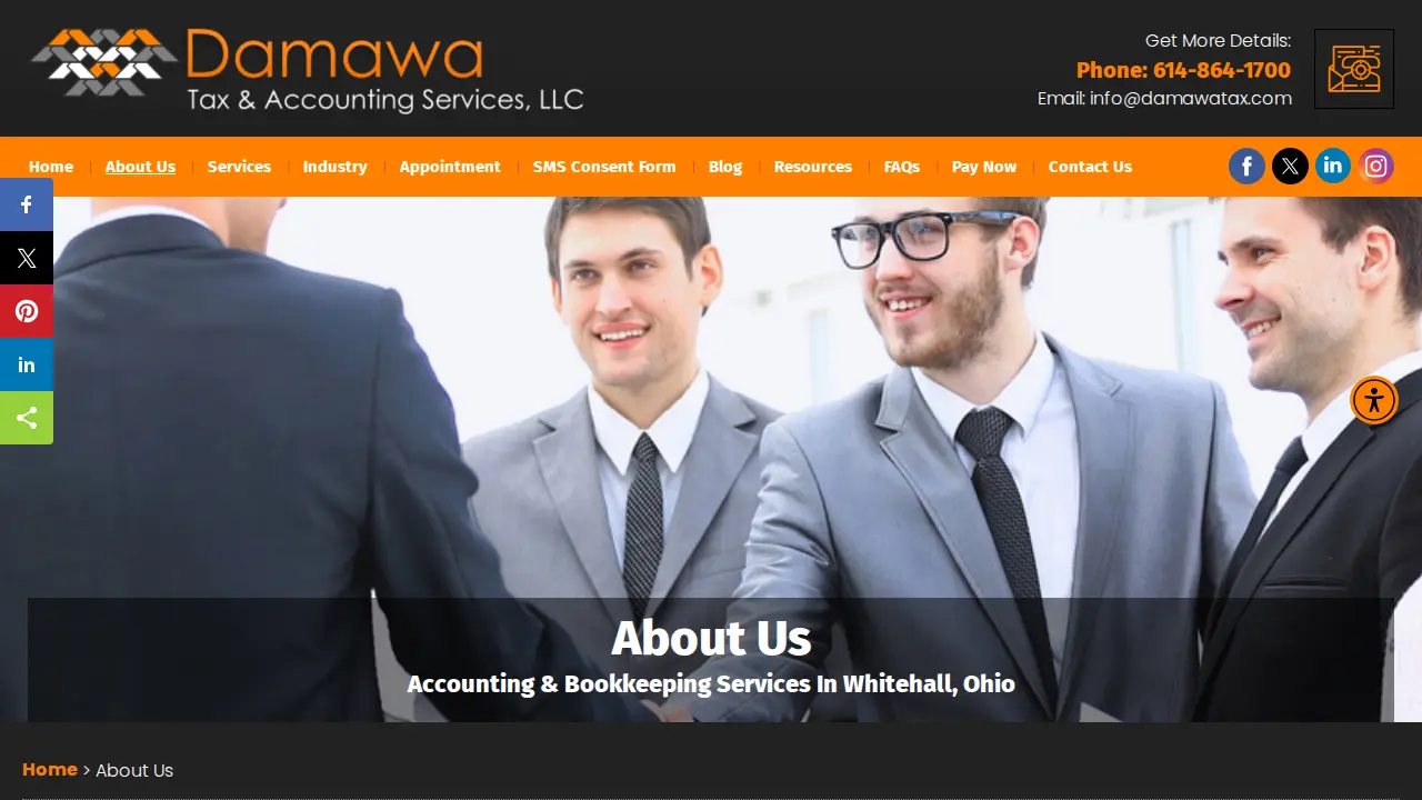 Damawa Tax & Accouting Services, LLC - Tax Services Columbus & Accounting Services Columbus page