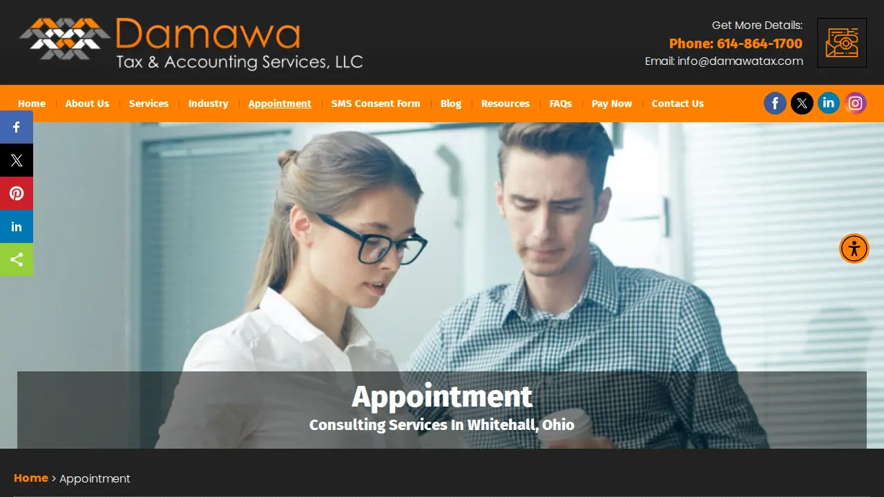 Damawa Tax & Accouting Services, LLC - Tax Services Columbus & Accounting Services Columbus page