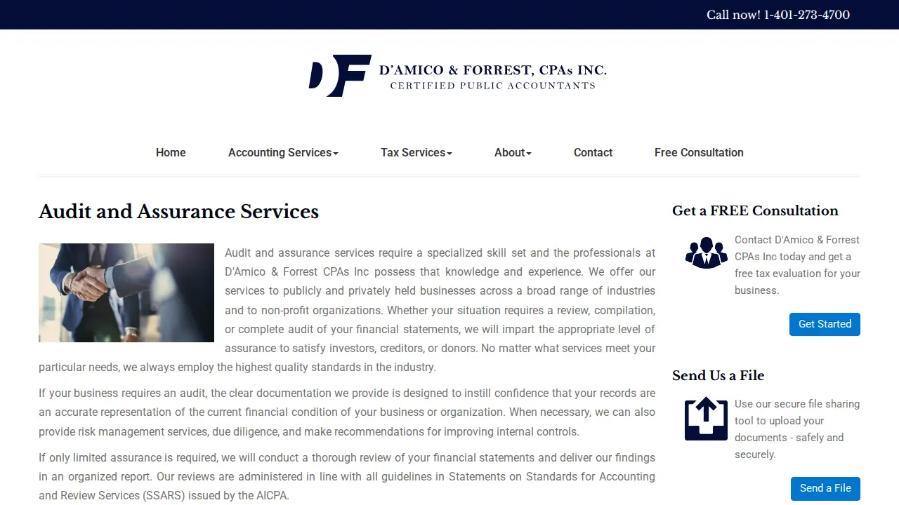 D'Amico & Forrest CPAs Inc page
