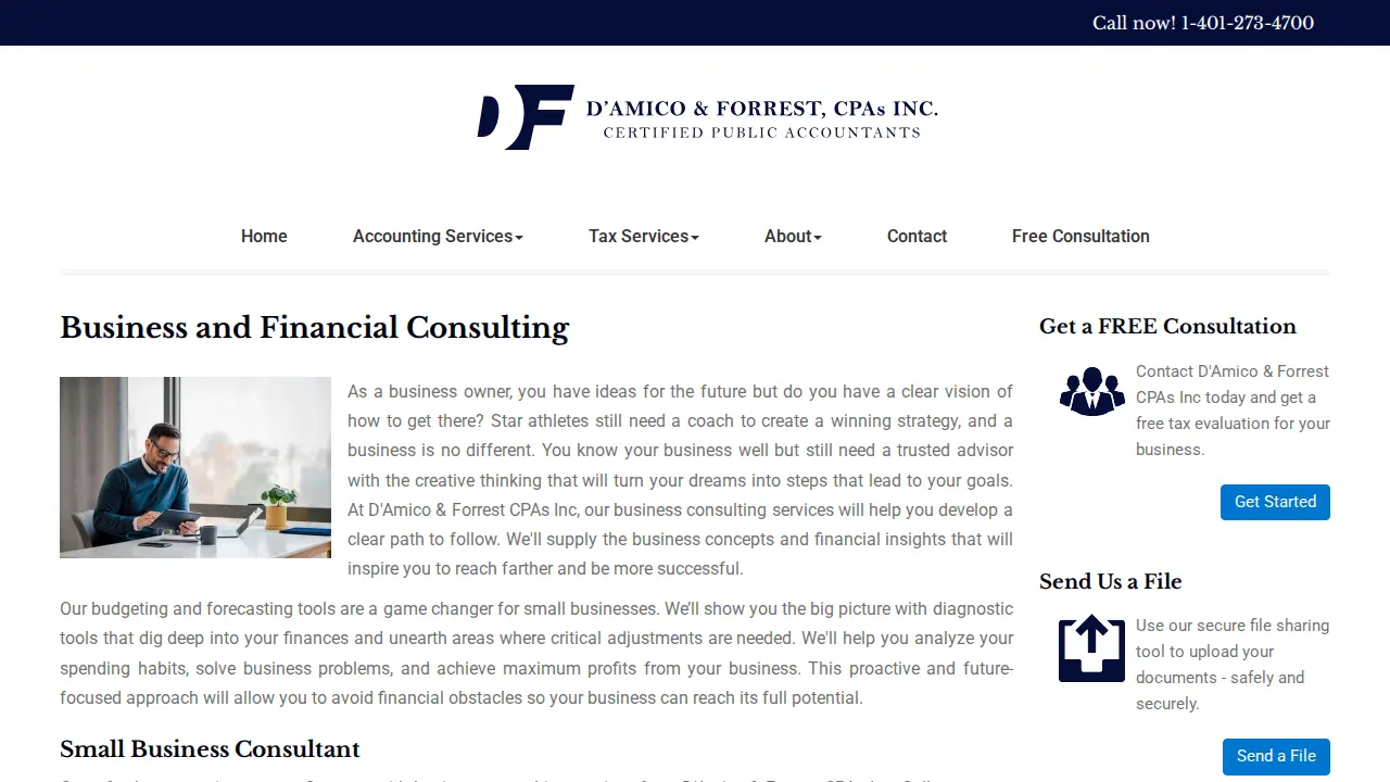 D'Amico & Forrest CPAs Inc page