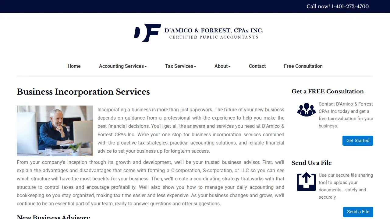 D'Amico & Forrest CPAs Inc page