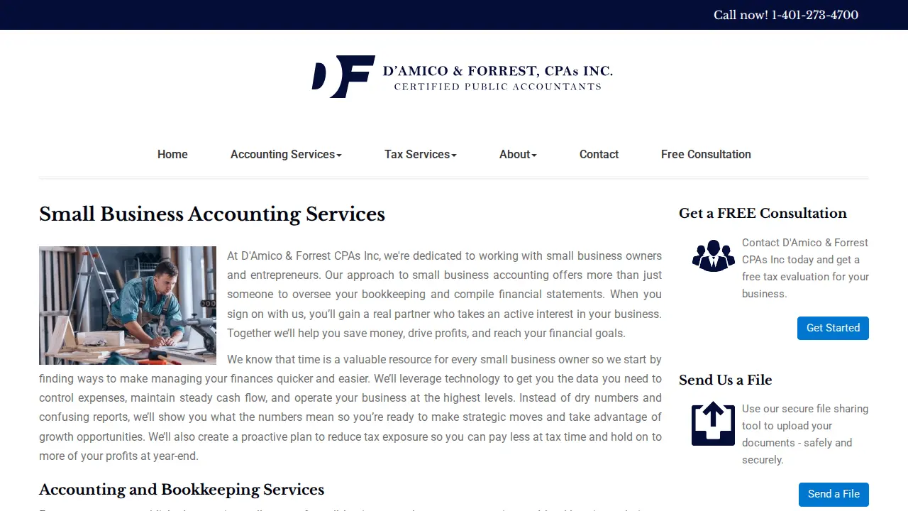 D'Amico & Forrest CPAs Inc page