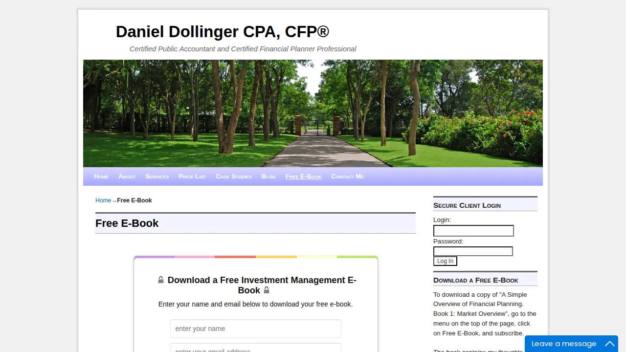 Daniel Dollinger CPA CFP page