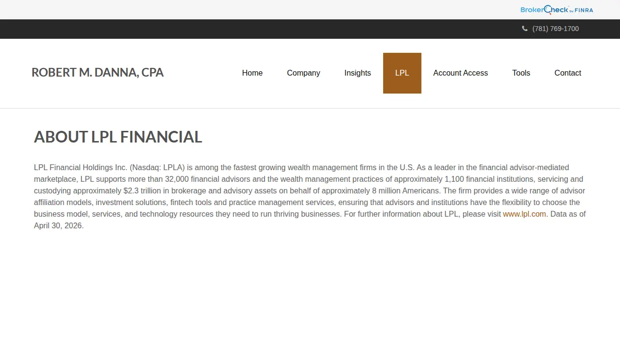 Robert M. Danna, CPA page
