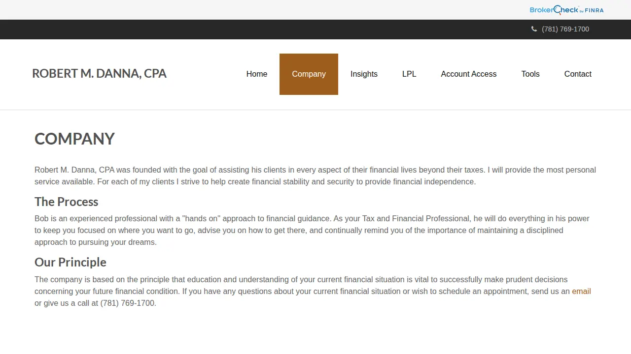 Robert M. Danna, CPA page