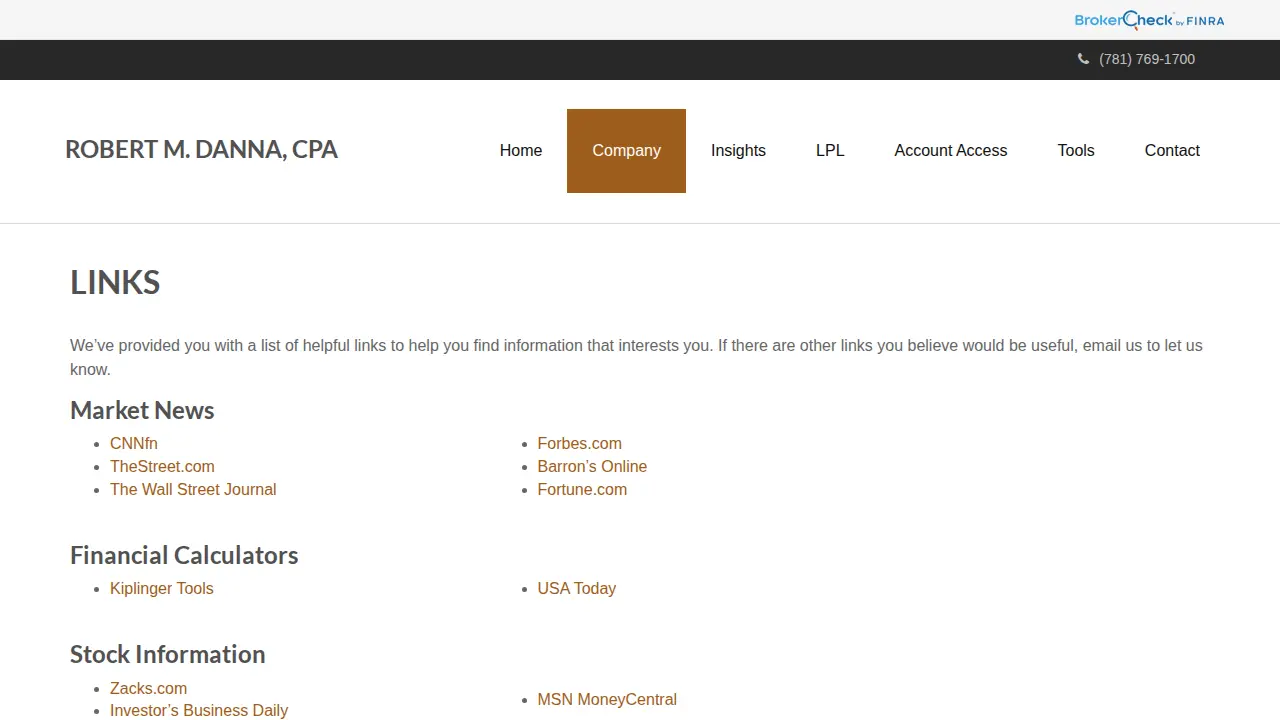 Robert M. Danna, CPA page