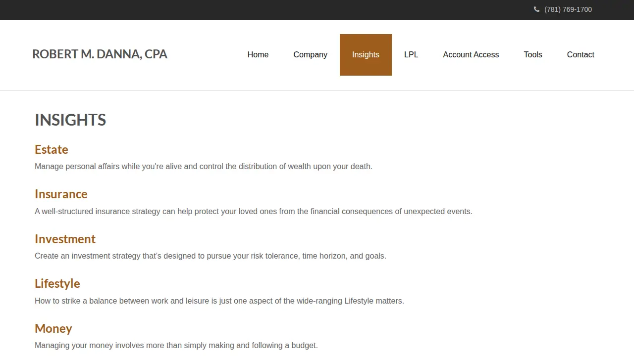 Robert M. Danna, CPA page