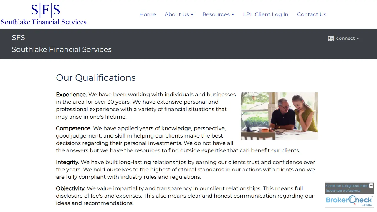 Southlake Financial Services page