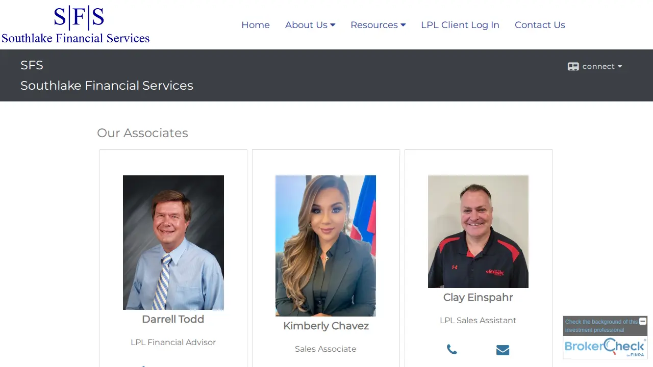 Southlake Financial Services page