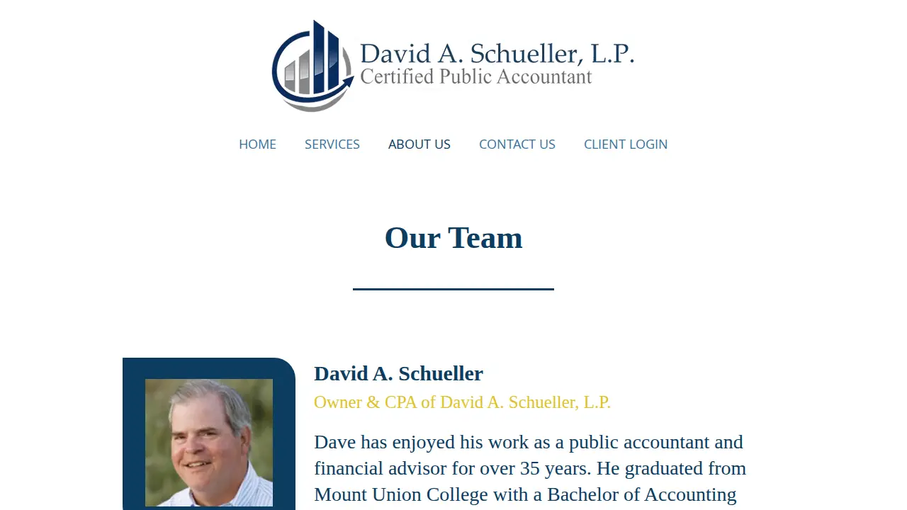 David A Schueller CPA page