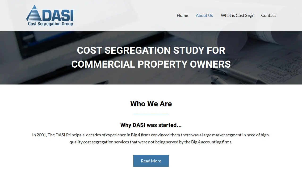 DASI Cost Segregation page