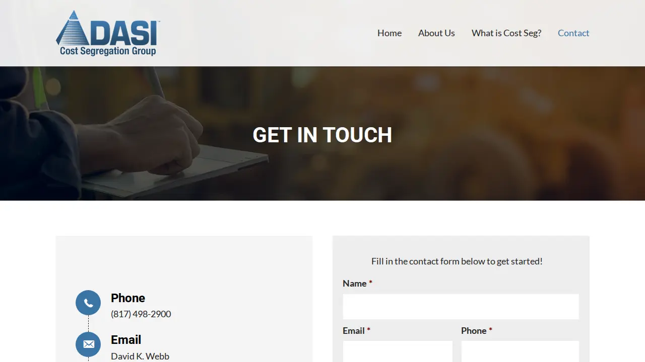DASI Cost Segregation page