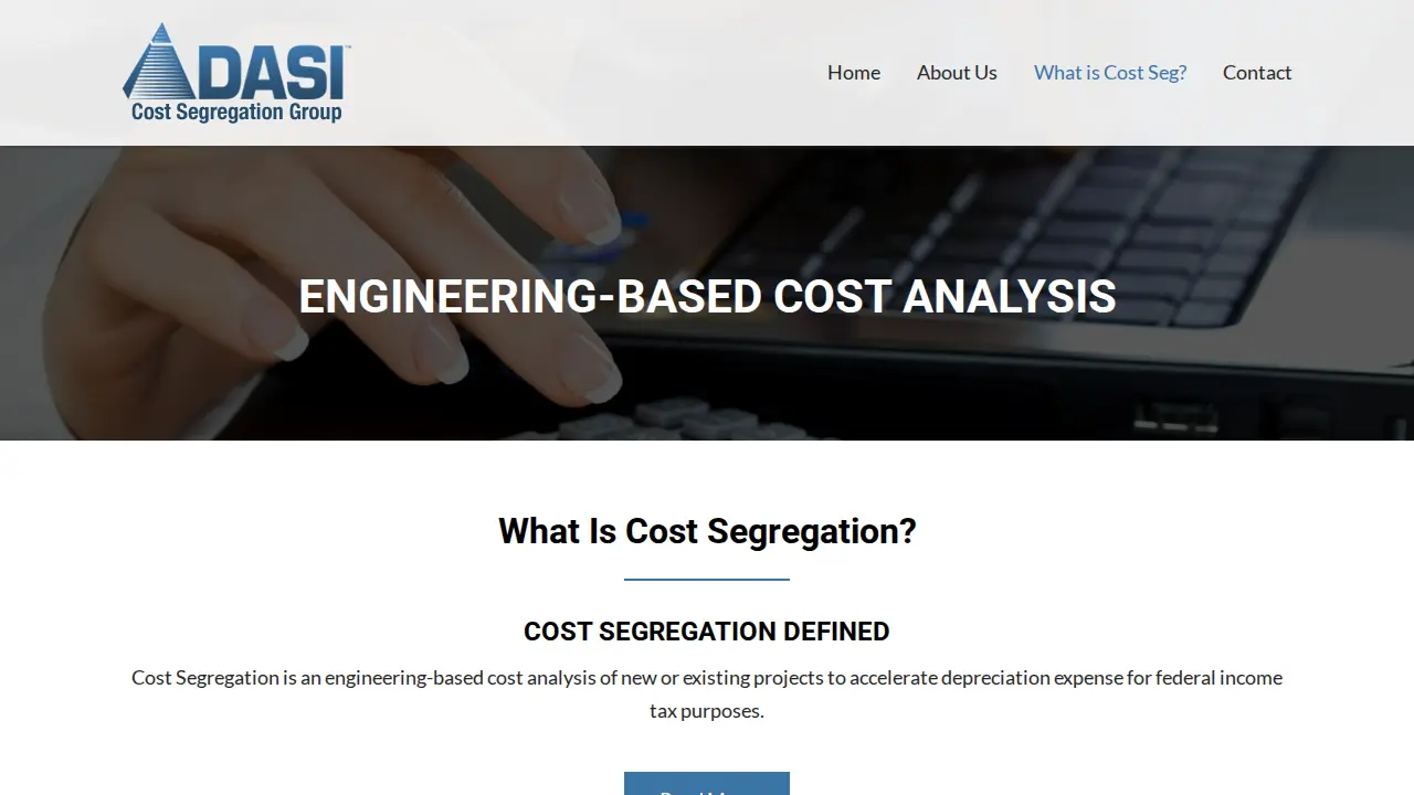 DASI Cost Segregation page