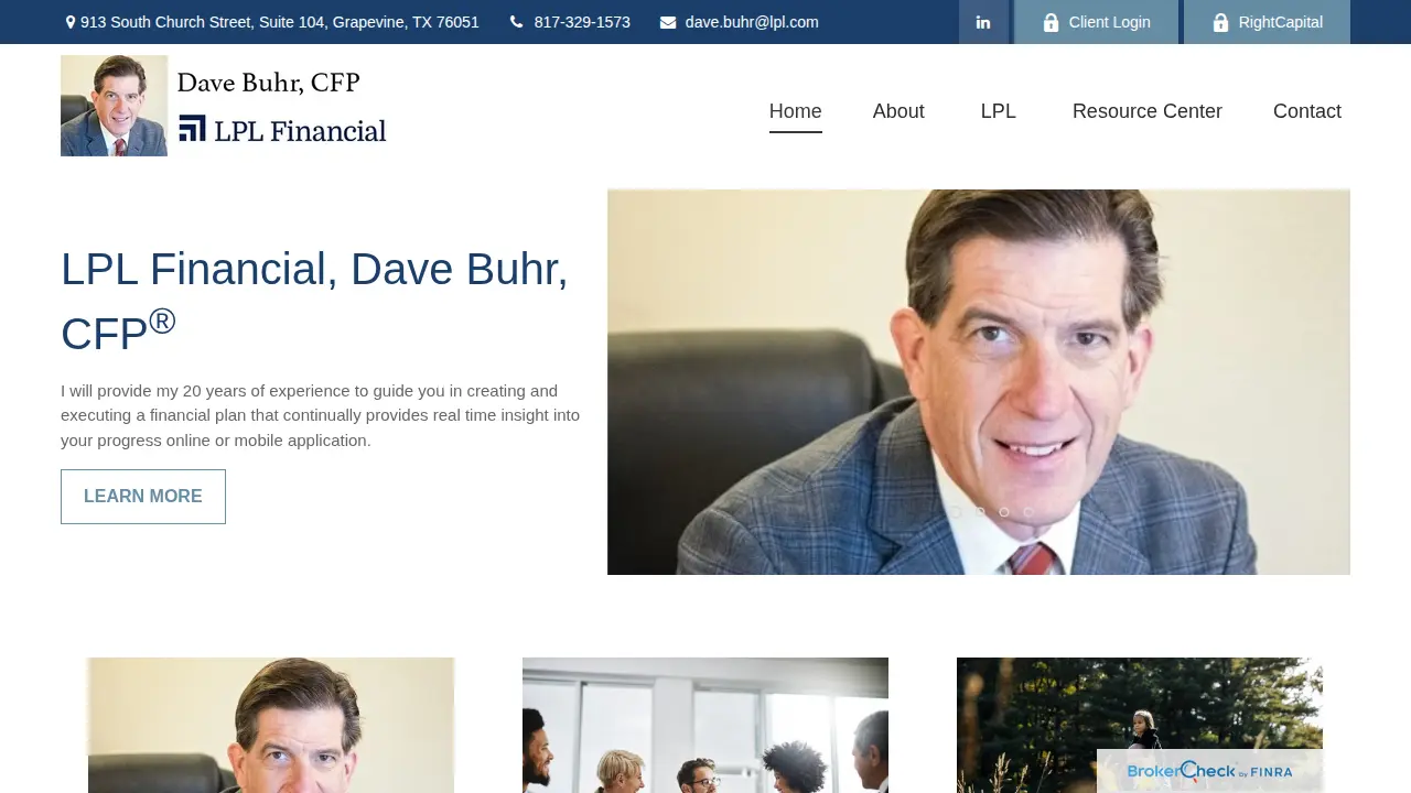 LPL Financial Dave Buhr, CFP page