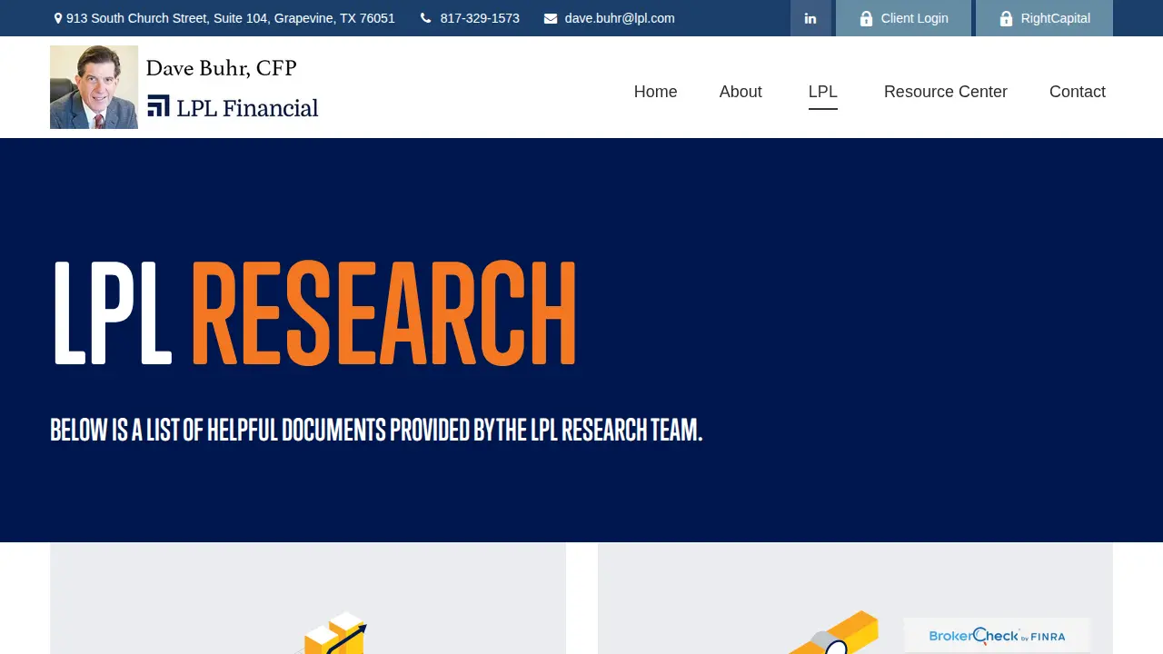 LPL Financial Dave Buhr, CFP page
