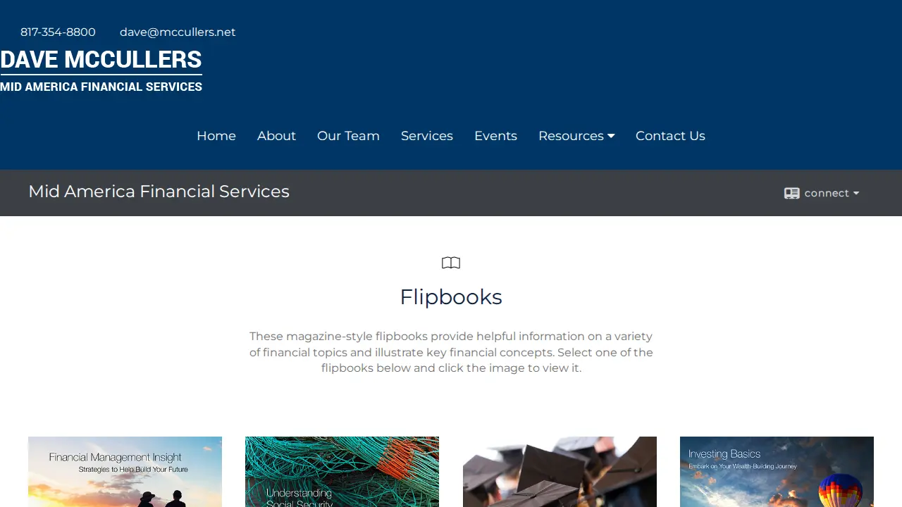 Mid America Financial Services page