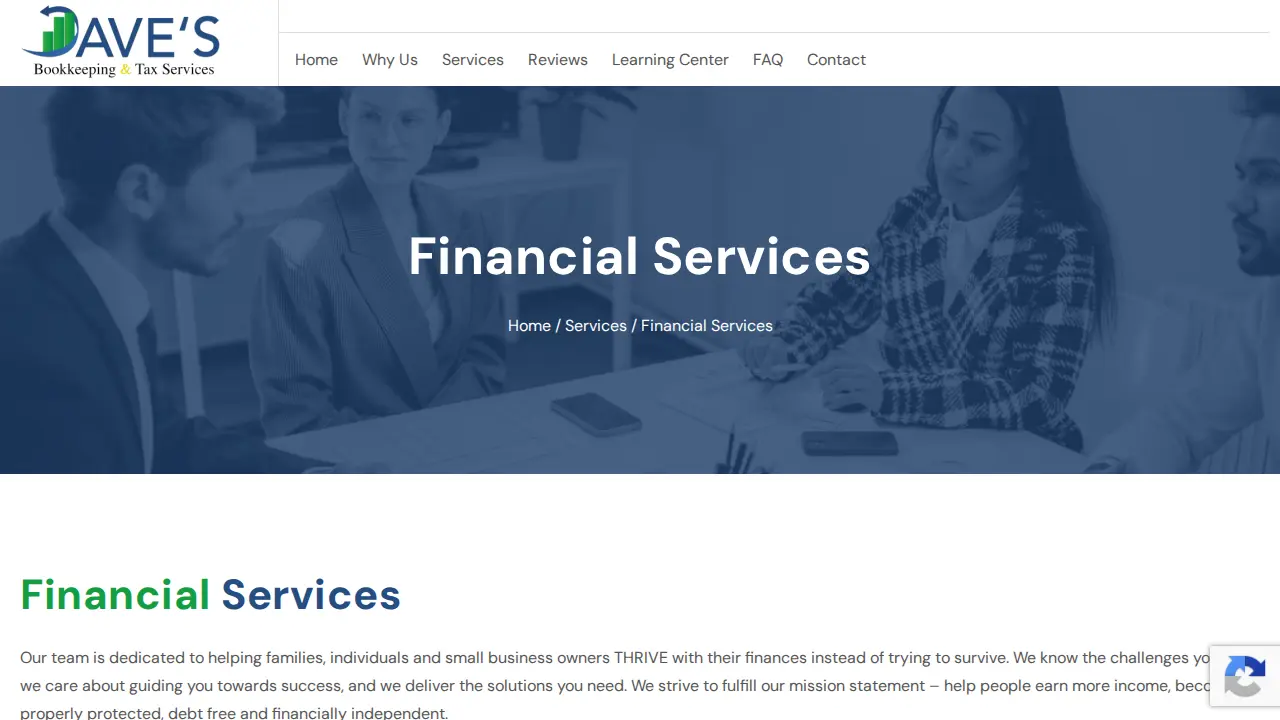 Dave's Bookkeeping and Tax Service LLC page