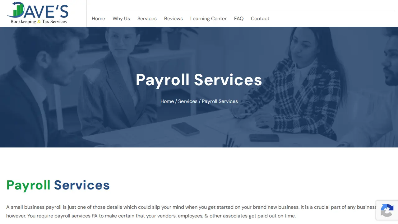 Dave's Bookkeeping and Tax Service LLC page