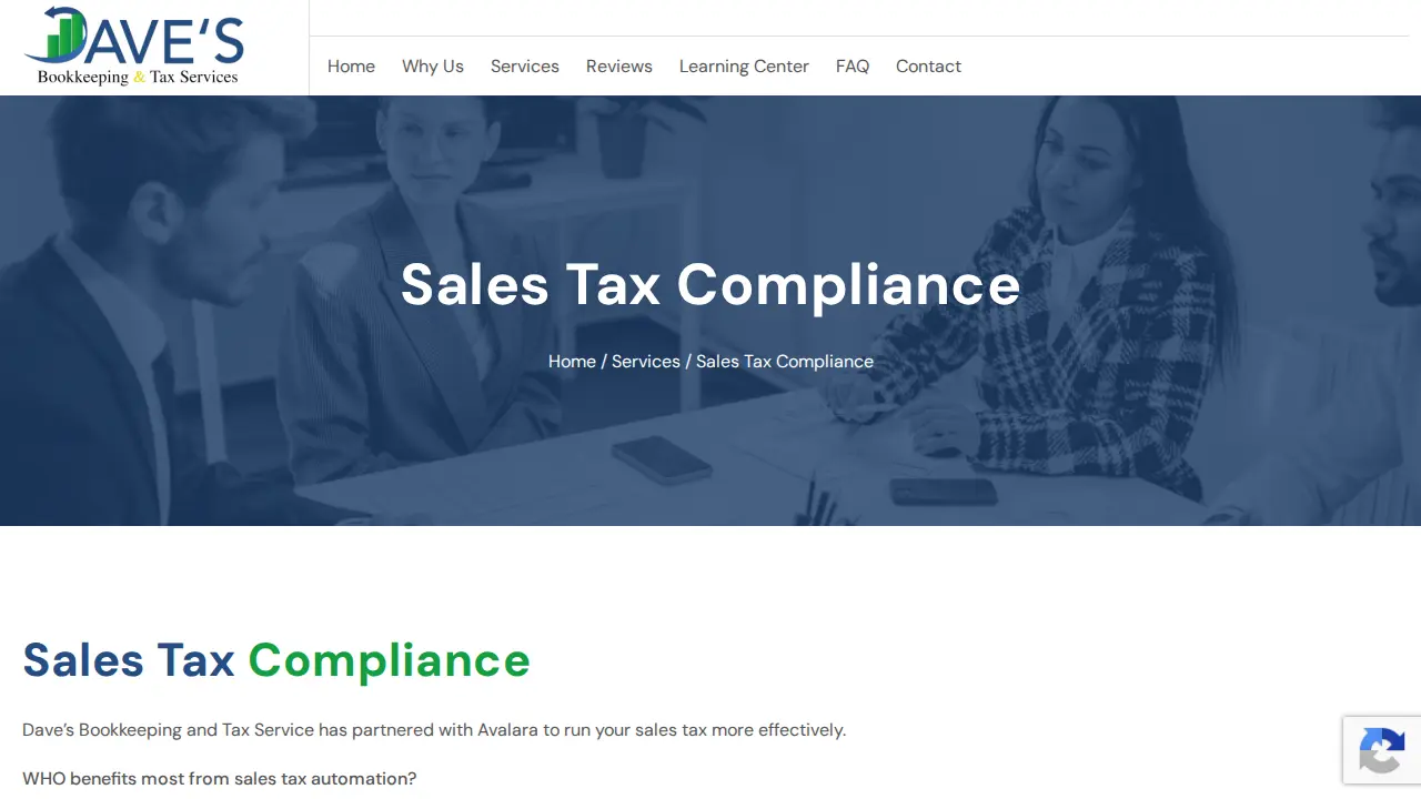 Dave's Bookkeeping and Tax Service LLC page