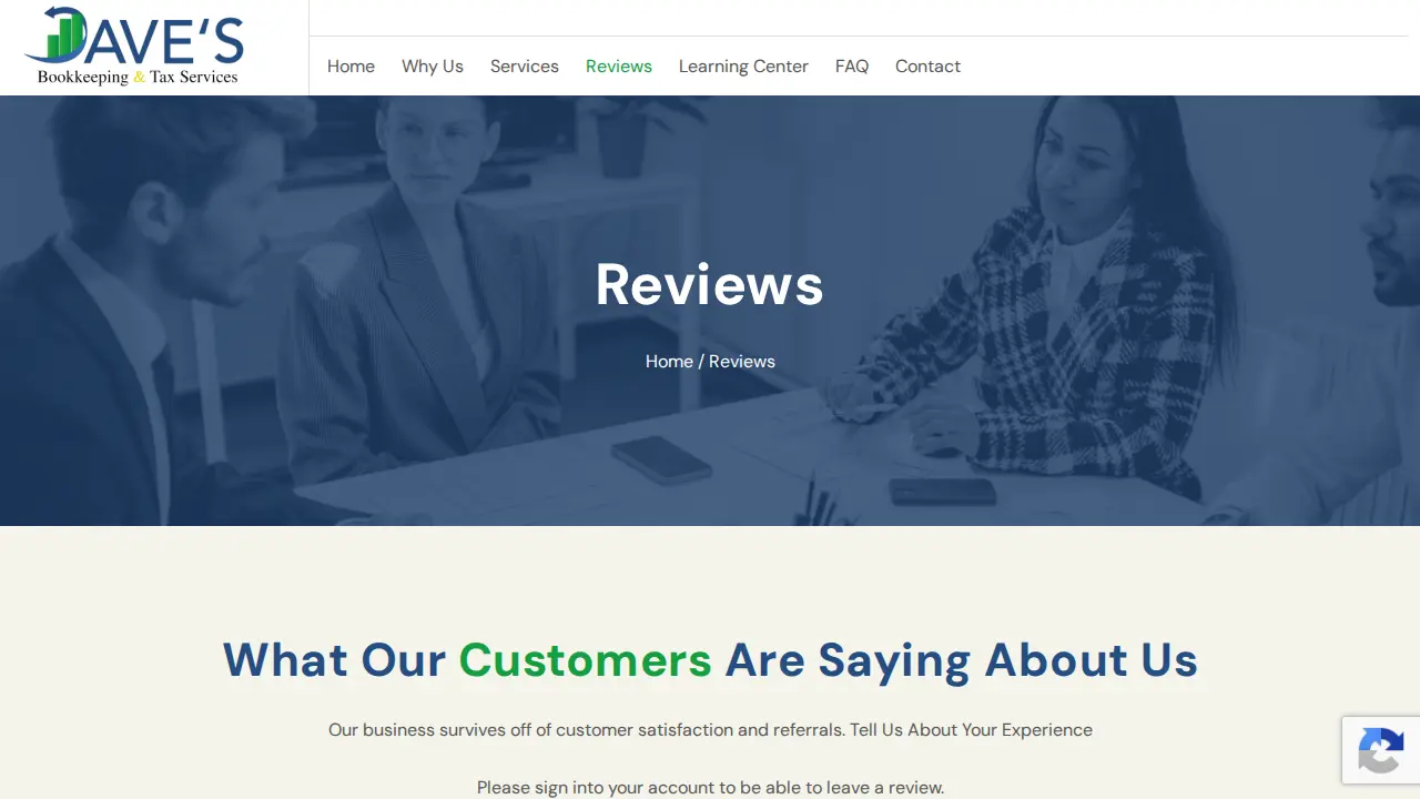 Dave's Bookkeeping and Tax Service LLC page