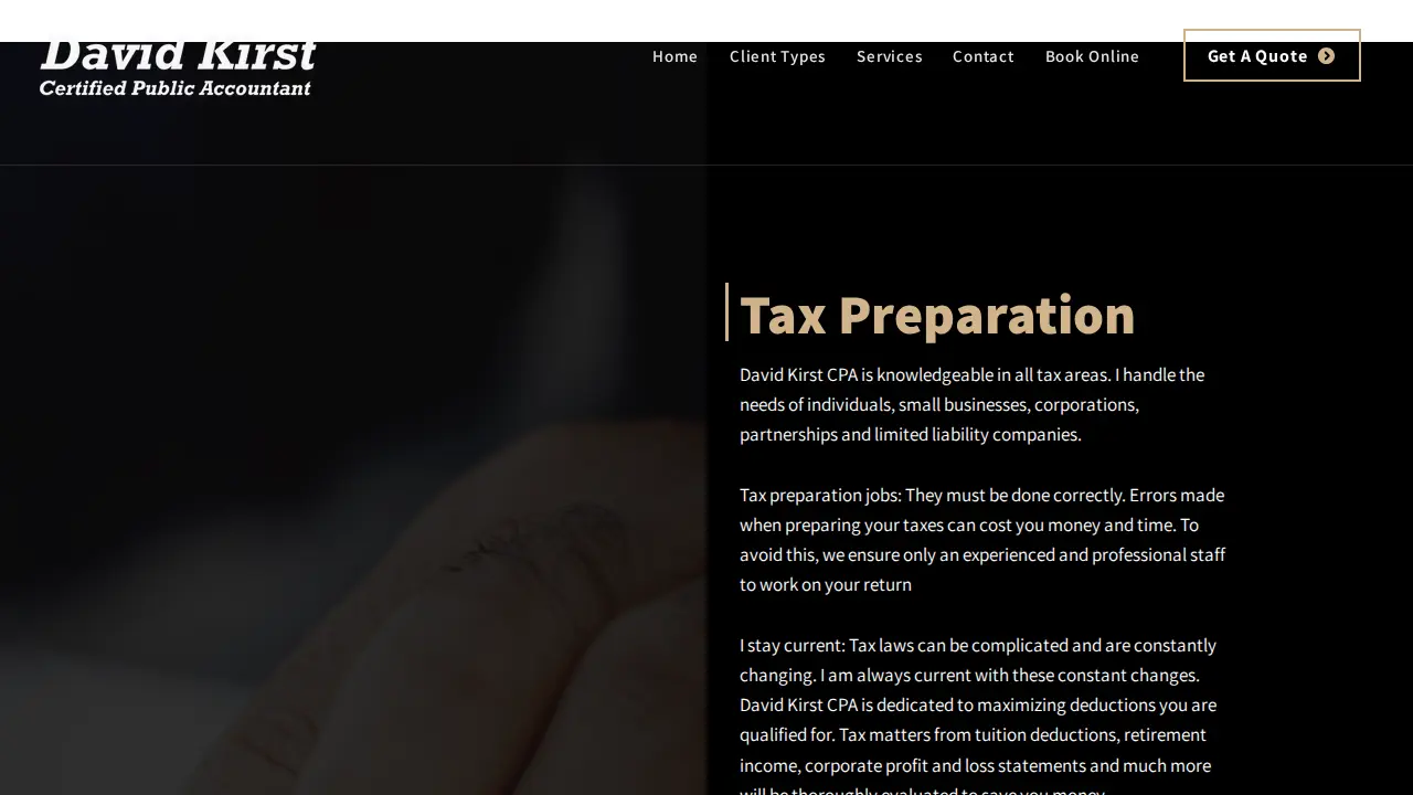 David Kirst, CPA | San Jose Tax Preparation Expert page