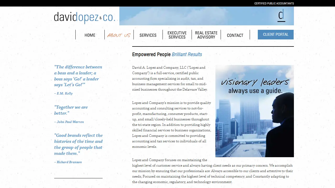 David A Lopez & Co page