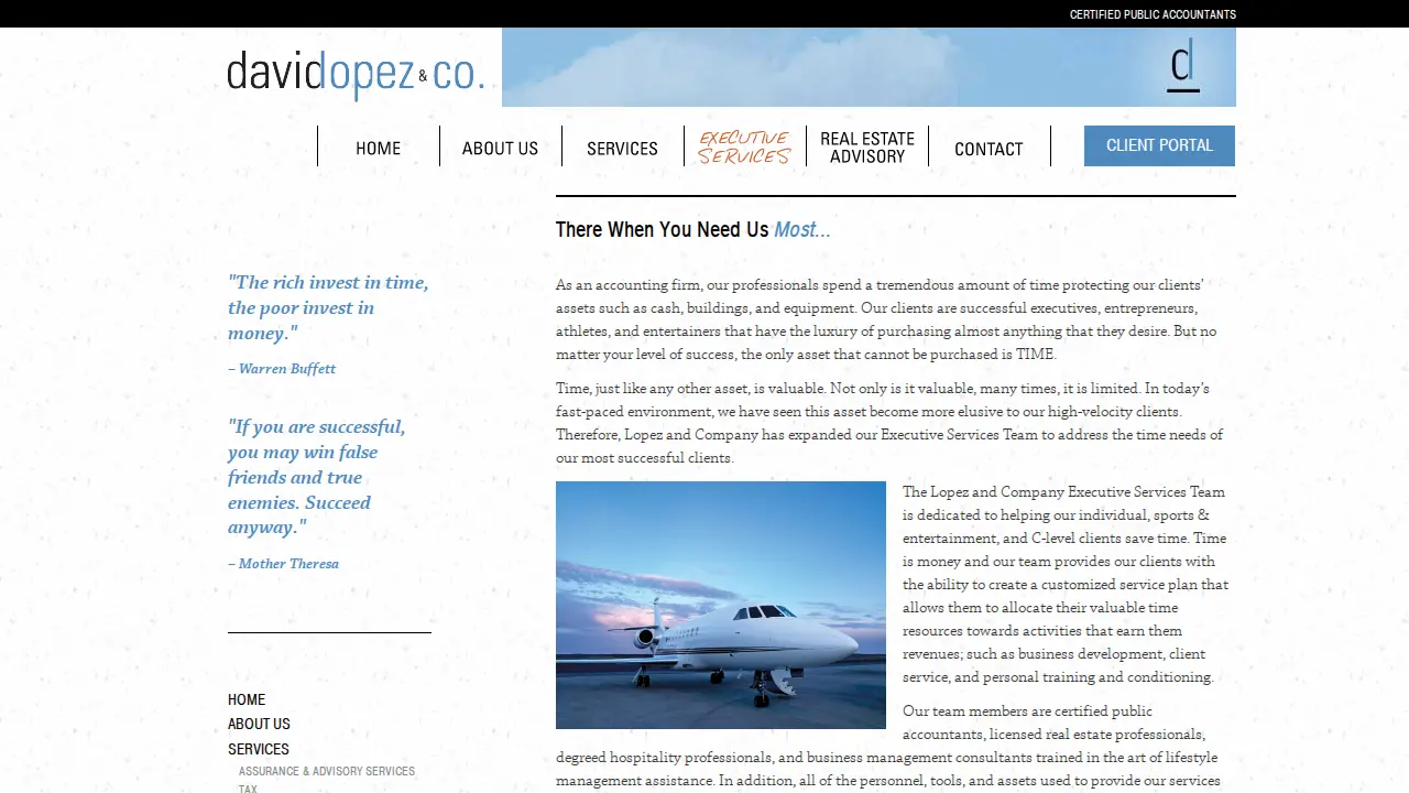 David A Lopez & Co page