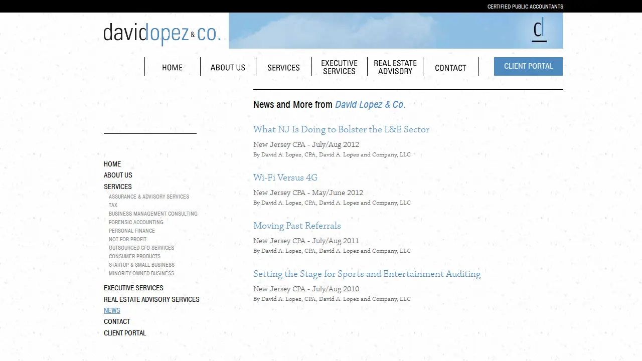 David A Lopez & Co page