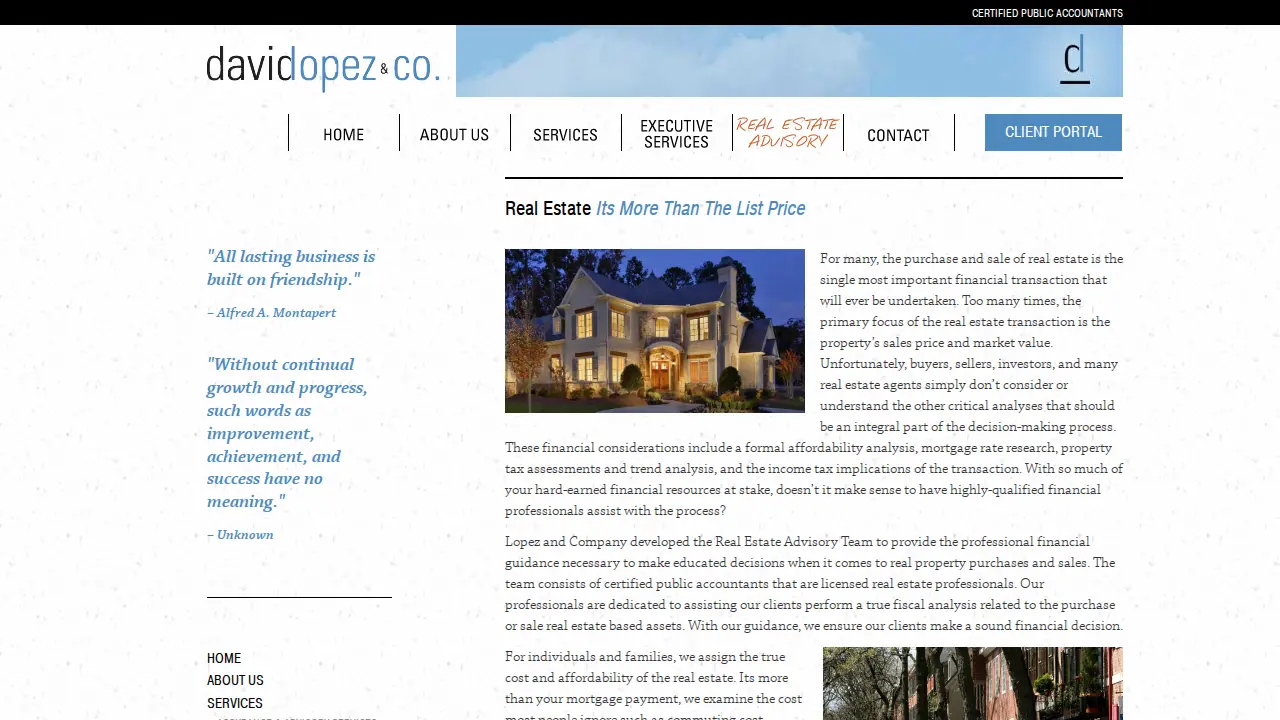 David A Lopez & Co page