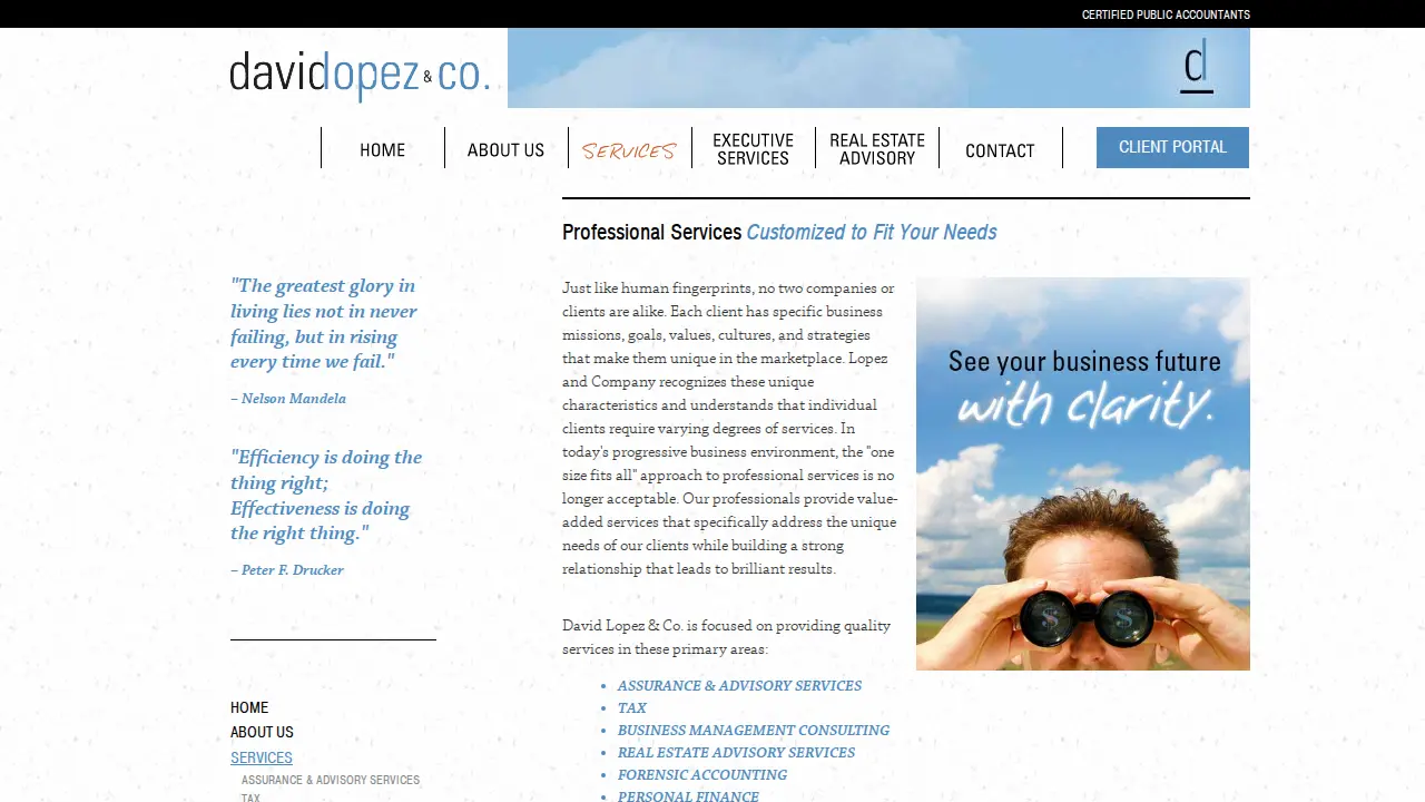 David A Lopez & Co page